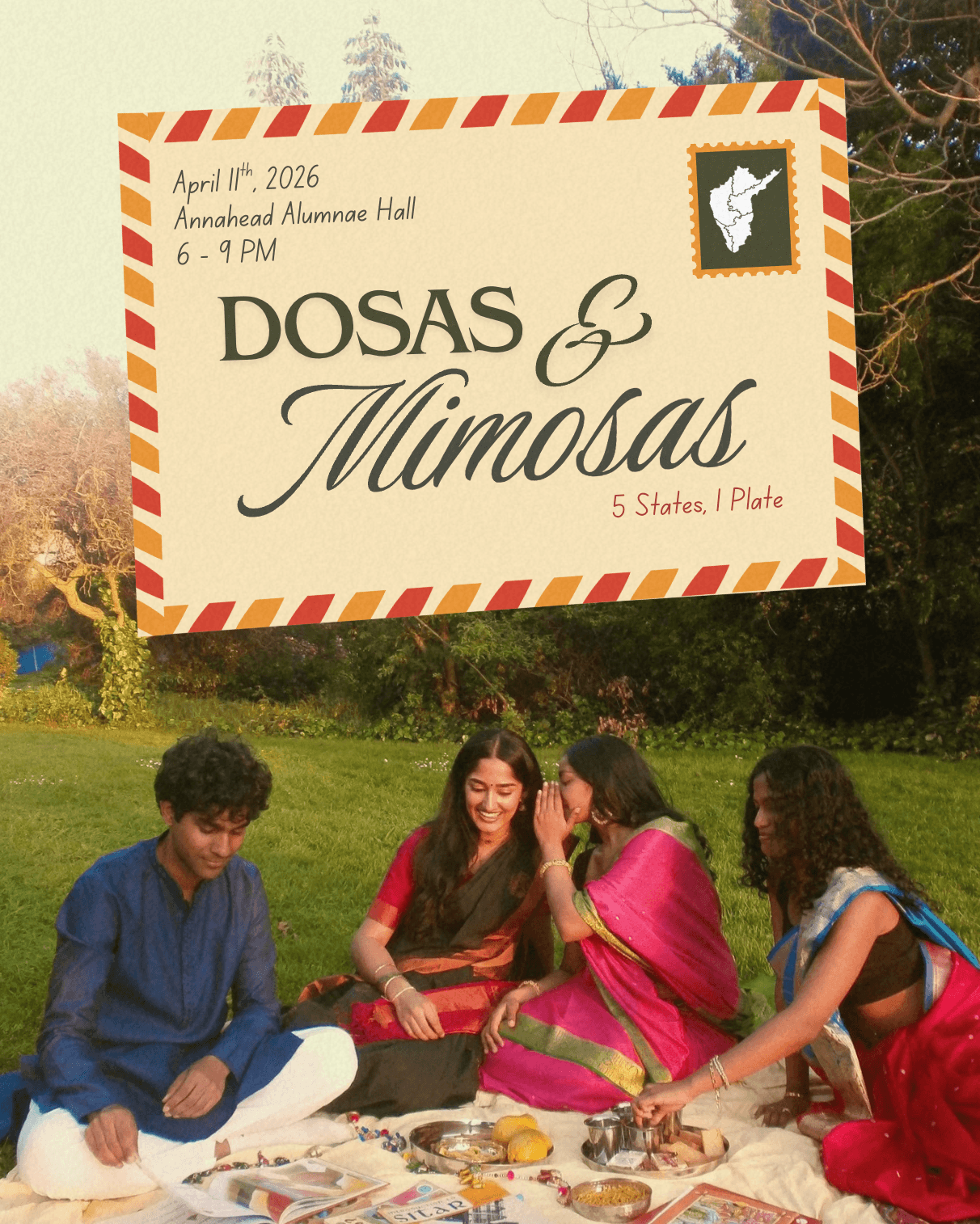 Dosas & Mimosas 2026 Flyer